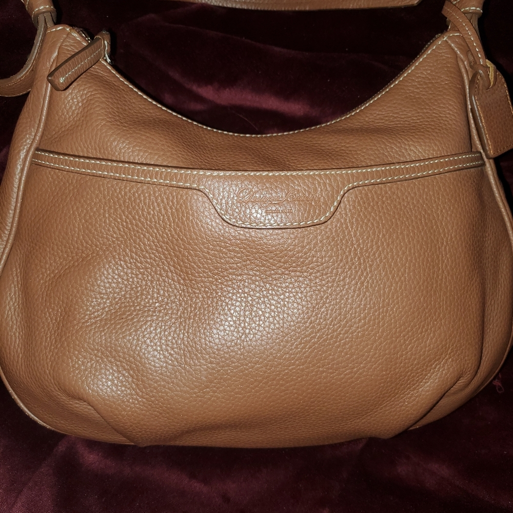 Dooney and Bourke TanPebble Leather East/west Collins Hobo Bag